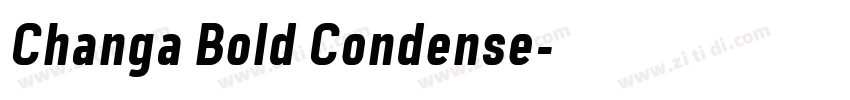 Changa Bold Condense字体转换